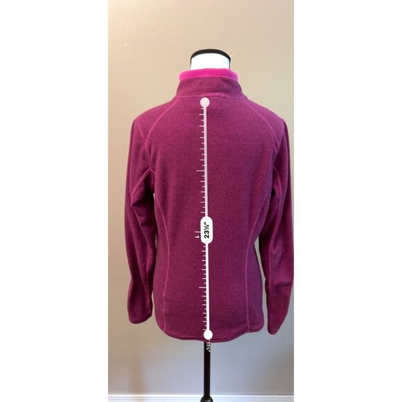 The North Face fleece 1/4 zip pullover in magenta. Size M. - Picture 5 of 9